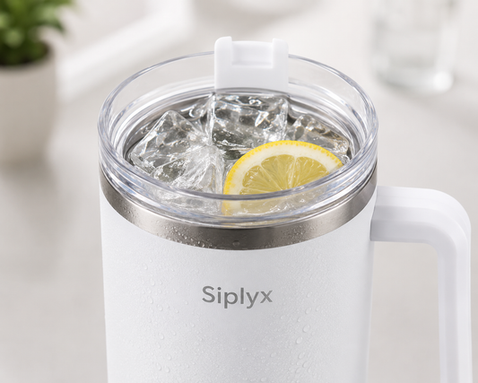 Siplyx™ Cloud White Thermal Tumbler – 40oz