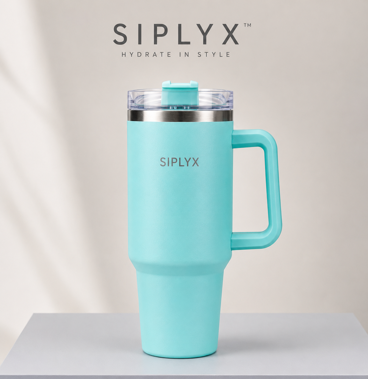 Siplyx™ Glacier Blue Thermal Tumbler – 40oz