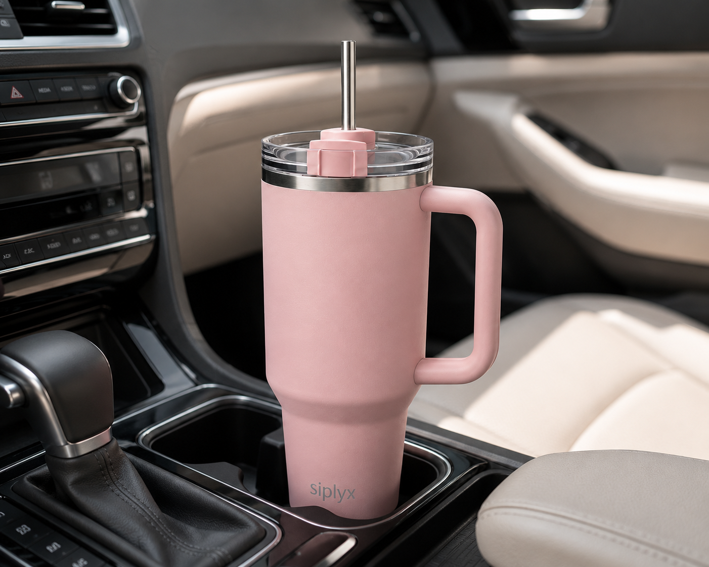 Siplyx™ Soft Pink Thermal Tumbler – 40oz