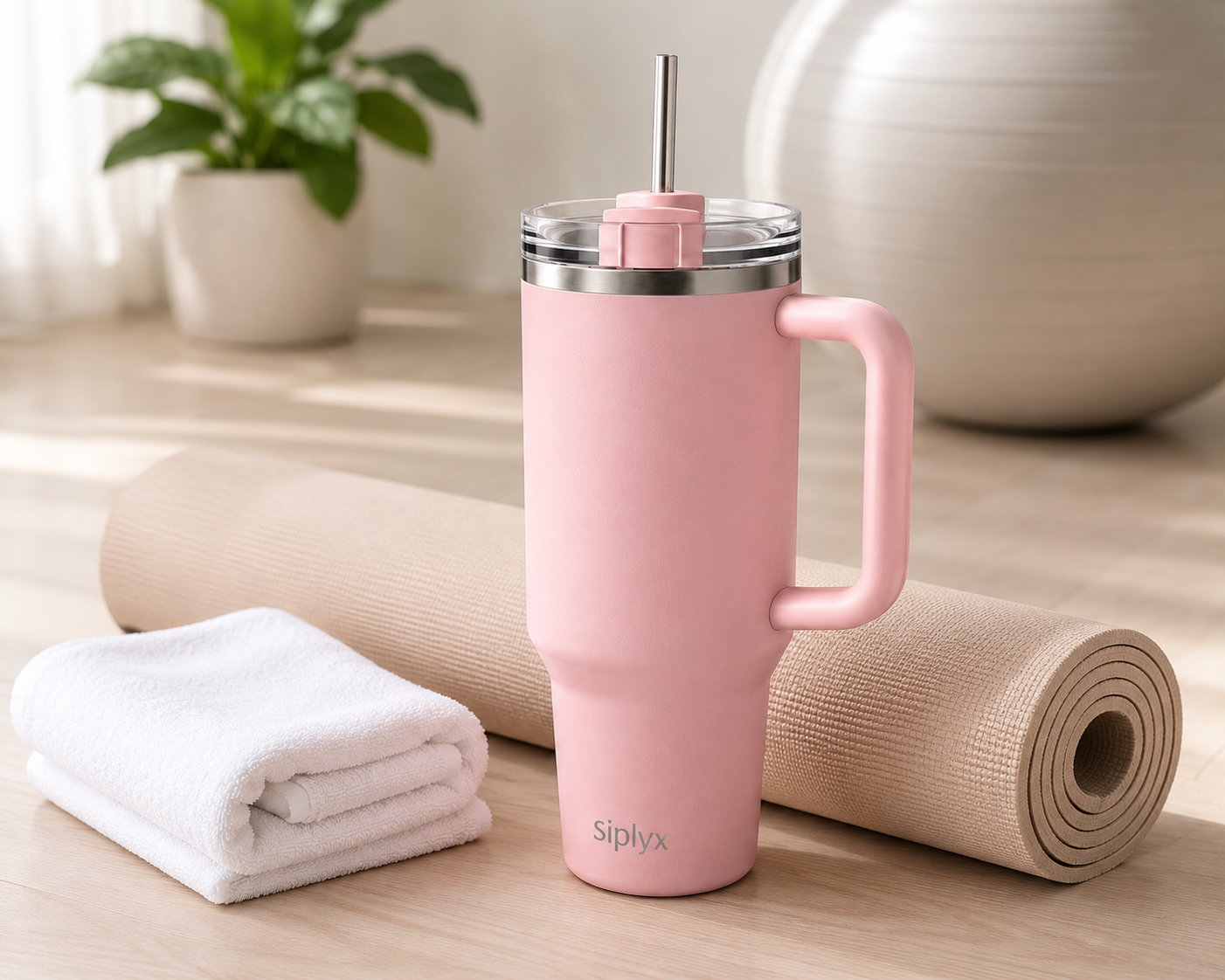 Siplyx™ Soft Pink Thermal Tumbler – 40oz