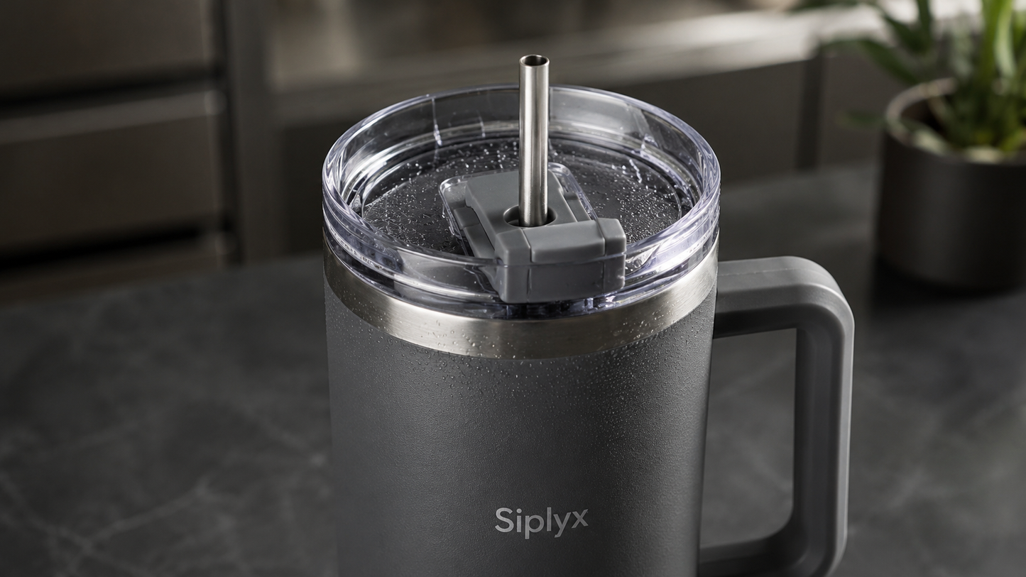 Siplyx™ Graphite Grey Thermal Tumbler – 40oz