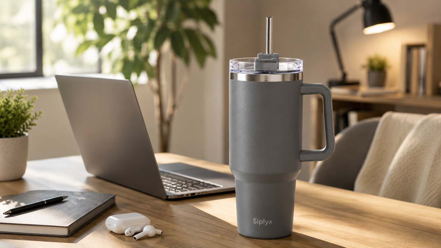 Siplyx™ Graphite Grey Thermal Tumbler – 40oz