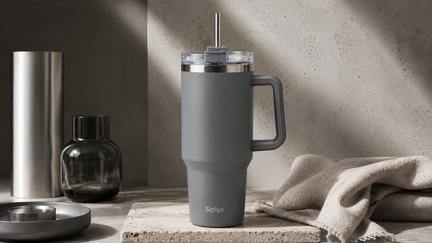 Siplyx™ Graphite Grey Thermal Tumbler – 40oz