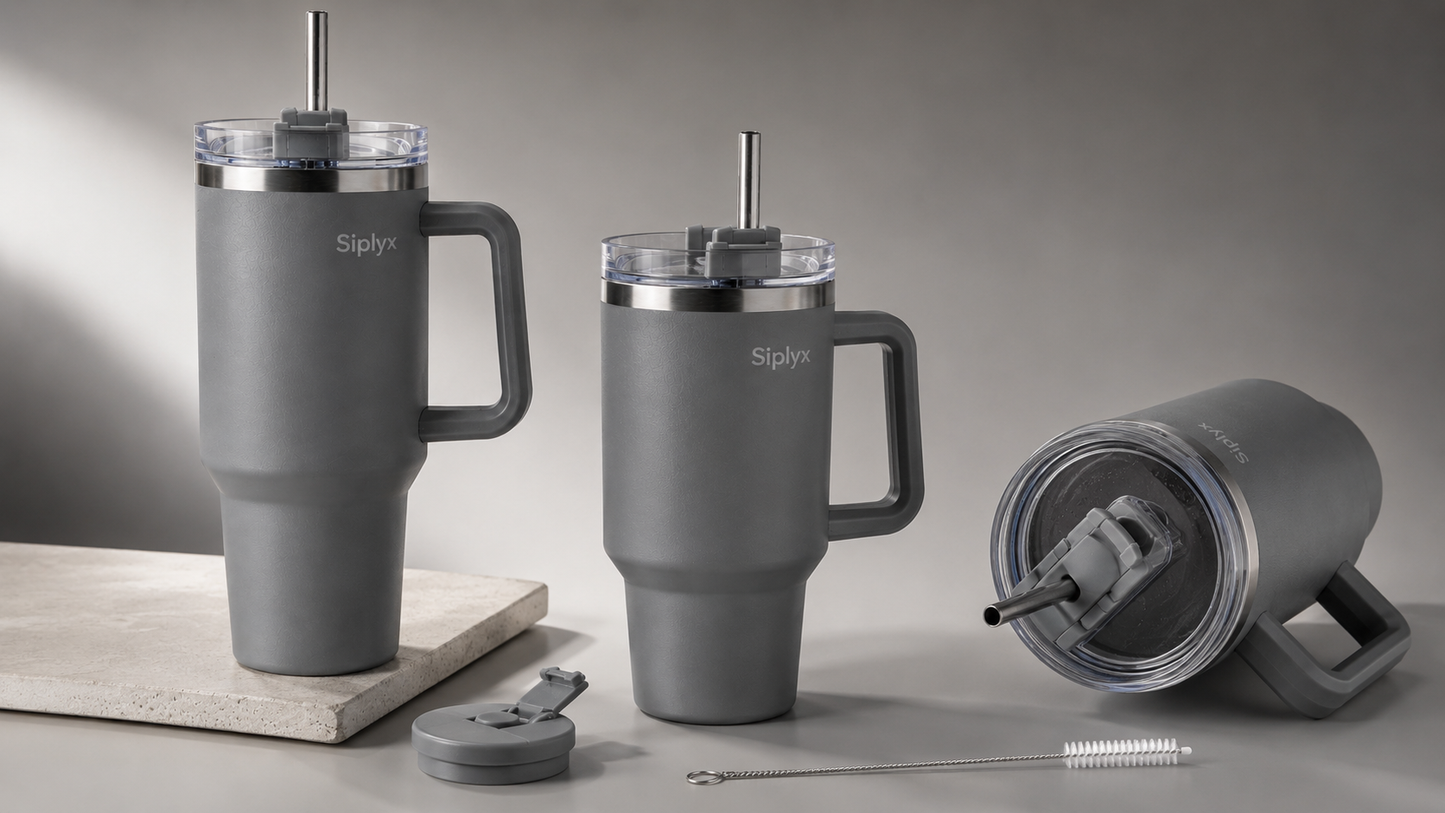 Siplyx™ Graphite Grey Thermal Tumbler – 40oz