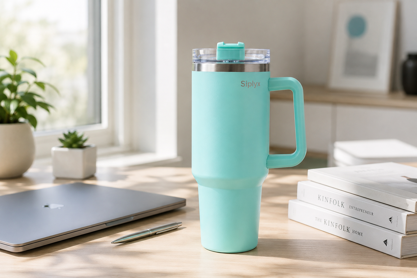 Siplyx™ Glacier Blue Thermal Tumbler – 40oz