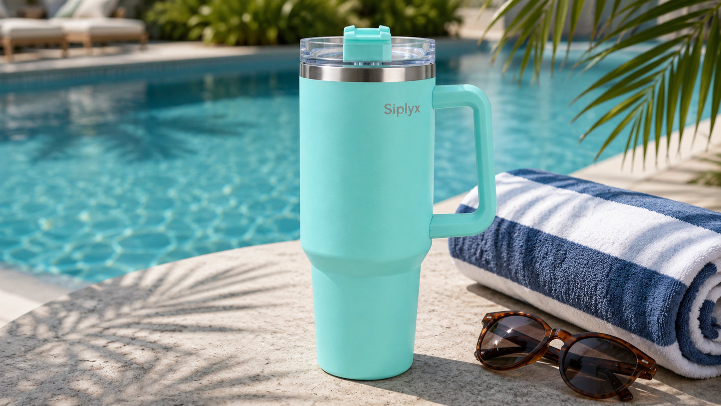 Siplyx™ Glacier Blue Thermal Tumbler – 40oz