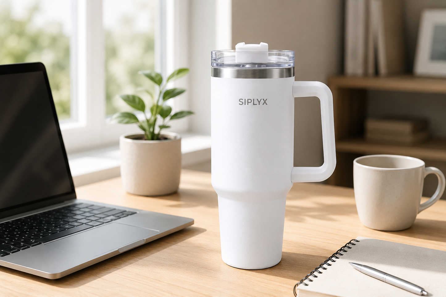 Siplyx™ Cloud White Thermal Tumbler – 40oz