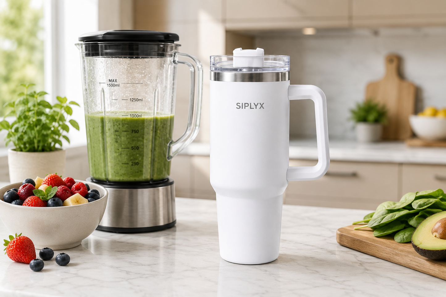 Siplyx™ Cloud White Thermal Tumbler – 40oz