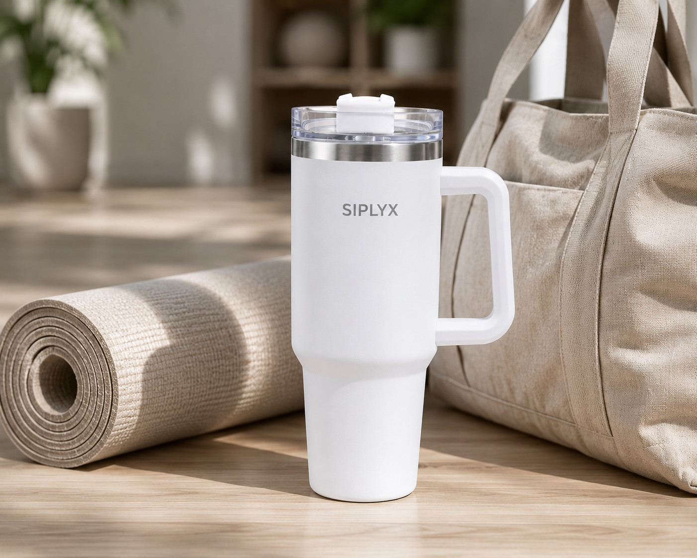 Siplyx™ Cloud White Thermal Tumbler – 40oz