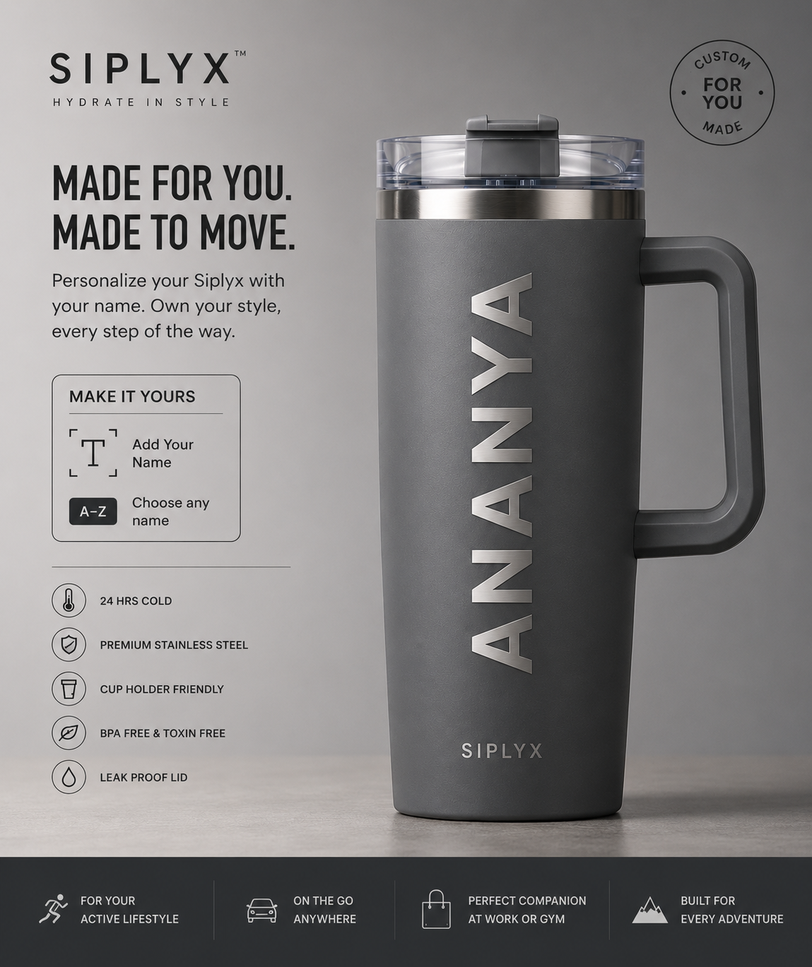 Siplyx™ Custom Name Tumbler