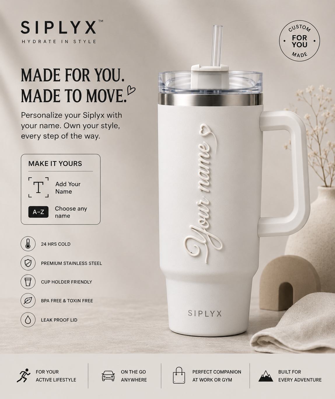 Siplyx™ Custom Name Tumbler