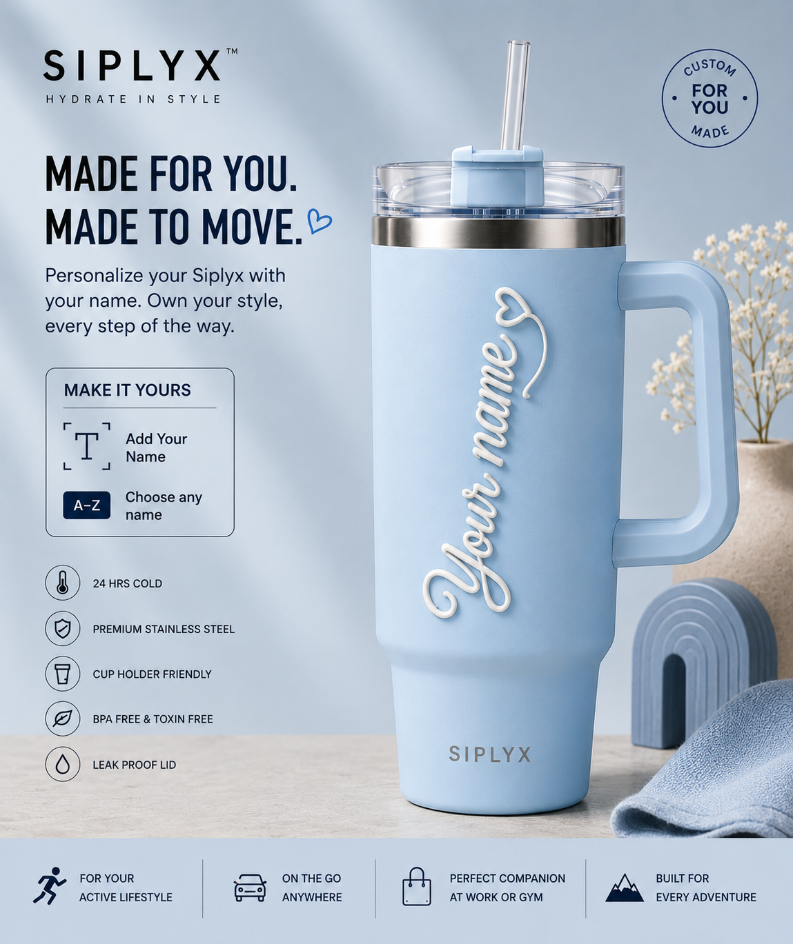 Siplyx™ Custom Name Tumbler